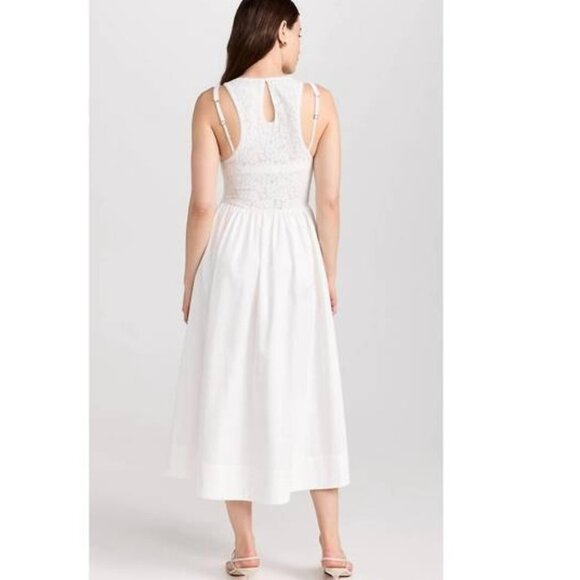 NEW FOR LOVE AND LEMONS MANDY WHITE SLEEVELESS MIDI DRESS SIZE S - Picture 2 of 10